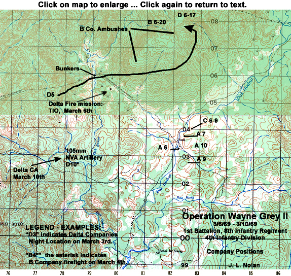 company positions from 6-10 march 1969.